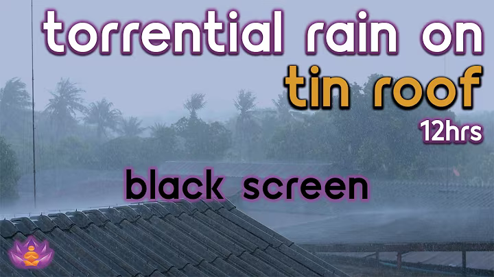 [Black Screen] Torrential Rain on Tin Roof – No Thunder | Intense Rain Sounds for Sleeping
