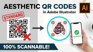 QR Code Design in Illustrator: Make Yours Aesthetic & Scannable! #qrcode  #adobeillustrator