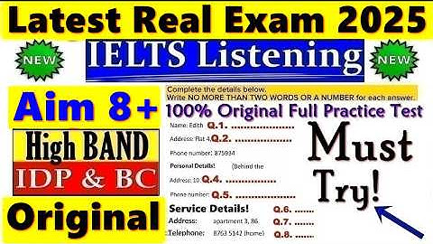 IELTS LISTENING PRACTICE TEST 2025 WITH ANSWERS | 13.12.2025