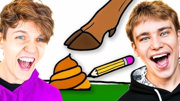 NOOB vs PRO vs HACKER In JUST DRAW!? (MINI LANKYBOX Plays JUST DRAW!)