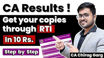 How to Get CA Exam copies through RTI | Nov 25 | Step by Step