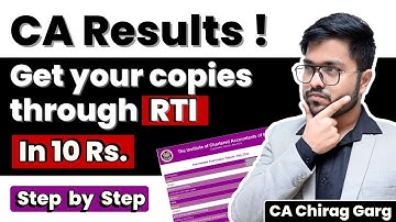 How to Get CA Exam copies through RTI | Nov 25 | Step by Step