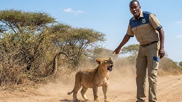Cub Begs Human for Help to Save Mother Lion from GIANT Python 🦁🐍