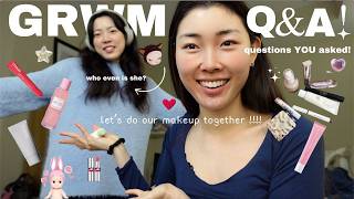 answering YOUR questions while doing our makeup! (GRWM   Q&A!)・°☆ 🎀🍓 (bf (?), UC Davis, 2025 goals?)