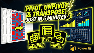 Pivot vs Unpivot vs Transpose EXPLAINED: Stop Making This Common Power BI Mistake!
