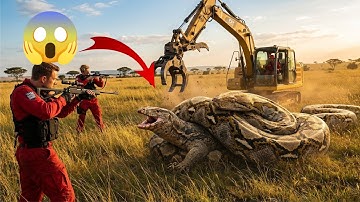 Brave Heroes Save a Monitor Lizard from a Dangerous Giant Python Attack