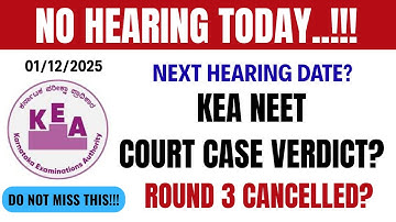 KEA NEET Court Case Update: No Hearing Today | Next Hearing Date? | Final Judgment Coming Soon