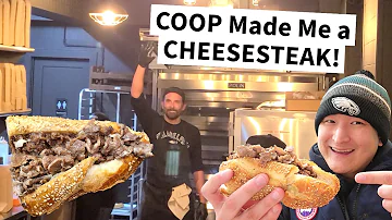 BRADLEY COOPER Made Me a CHEESESTEAK! Trying Danny & Coop's in NYC!