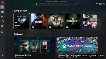 This is the New Xbox Full Screen Experience