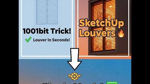 SketchUp Beginners MUST Learn This | 1001bit Louver Trick