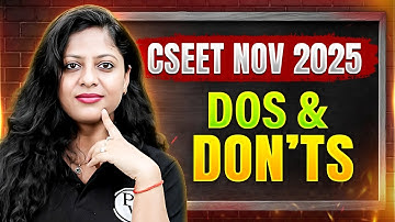 CSEET Nov 2025 LAST MINUTE HACKS! Must Watch Before Exam!🚨