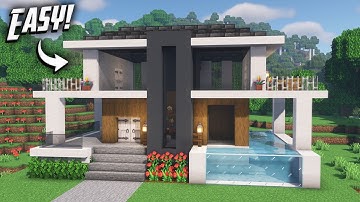 Minecraft: How To Build A Simple Modern House Tutorial (#57)