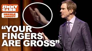 Jimmy Carr Fires Back After Heckler Insults His 'Gross Fingers' | Jimmy Carr