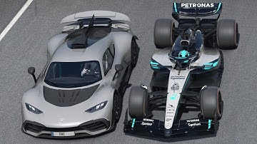 Mercedes F1 2025 vs Supercars at Laguna Seca