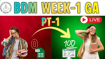 BDM Graded Assignment-1 | Pt-1 | #excel #datascience