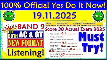 IELTS LISTENING PRACTICE TEST 2025 WITH ANSWERS | 19.11.2025