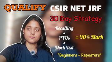 QUALIFY CSIR NET JRF in 30 DAY👉 | For those who really want to Qualify🎯💯