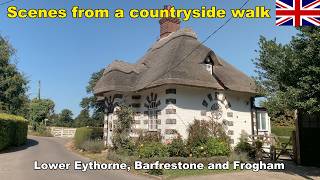 English village & countryside in the summer: A 12th century church and a beautiful old gatehouse
