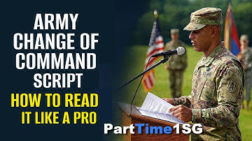 Army Change of Command Script I Example Reading