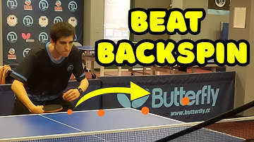 Fix Your Backhand Loop Against Backspin!