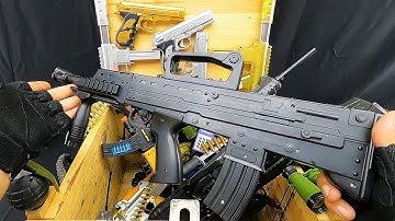 Ultimate Toy Gun Arsenal! Black Rifles, Golden Pistols, MP5, AUG & Tactical Weapons Box Unboxing