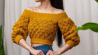 How to Crochet: Off the Shoulder Jumper | Pattern & Tutorial DIY