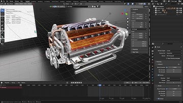 How my V12 ENGINE works in BLENDER!