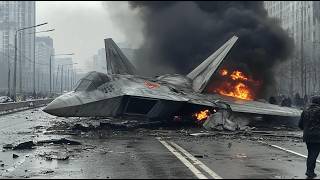 3 MINUTES AGO! F-16's of Ukraine Airforce DOWNED Chineese SU-57 Fighter Jet over Moscow!