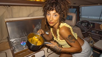 How to Cook Every Meal in a Tiny Camper (Van Life Kitchen - Vintage Westfalia Tour)