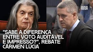 🔥Ramagem's lawyer irritates Cármen Lúcia at the Supreme Court by confusing auditable vote with pr...