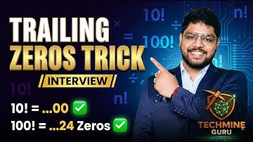 How to Find Trailing Zeros in Factorial | DSA & Math Interview Question
