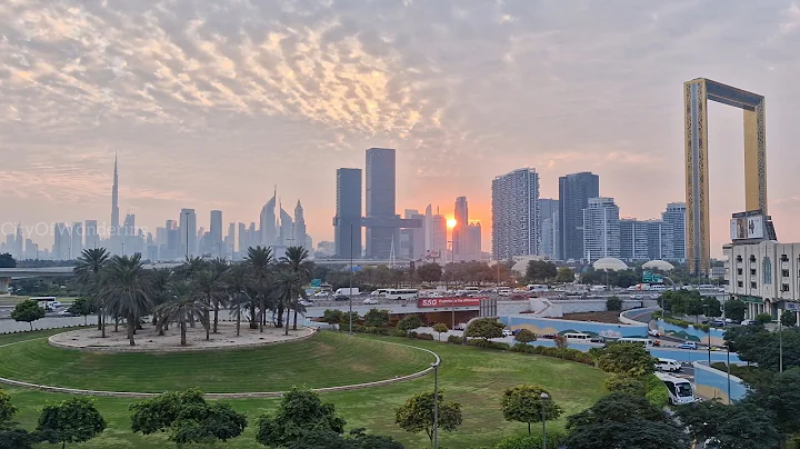 4K UHD sunset 🌇 😍 dubai burjkhalifa dubaiframe one zabeel