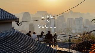 Seoul Vlog – Fall Food Tour, Cozy Cafés, Dongdaemun Shopping, Naksan Park Sunset, Golden Pig BBQ
