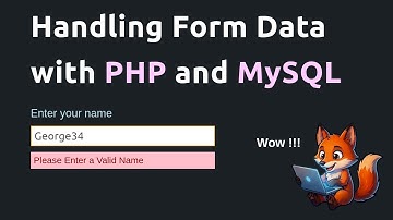 Form Validation and Error Handling with PHP and MySQL