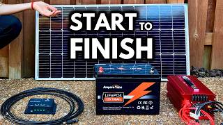 100 Watt Solar Panel Kit Setup for Complete Beginners - Start to Finish!