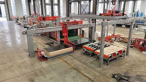 Russian customers hot press machine with automatic loading unloading machine