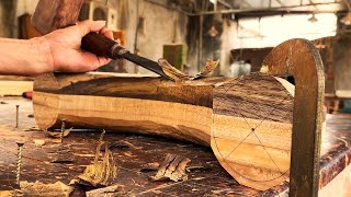 Did You Believe: 70-Year-Old Carpenter and His Sons Handcrafted Woodworking - Modern Rustic Table