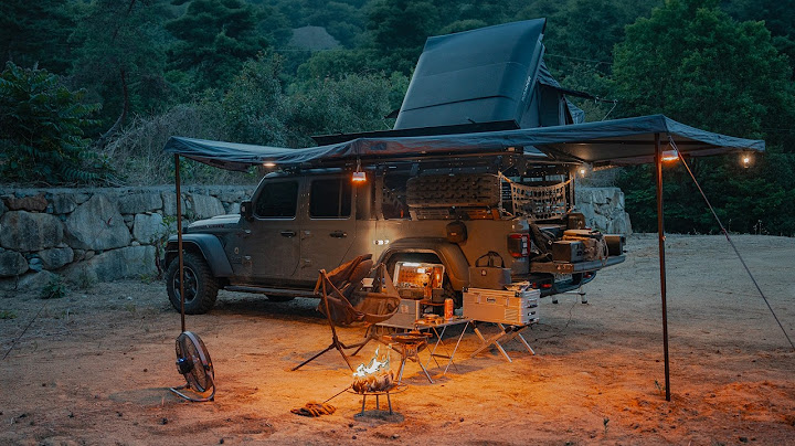 Solo Car Camping Under 270 Degree Awning - | Jeep Gladiator | iKamper | Relax | Camping Vlog
