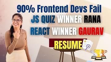 90% Frontend Devs Fail This JS Interview Question 😱 | Resume Shortlisting Reality