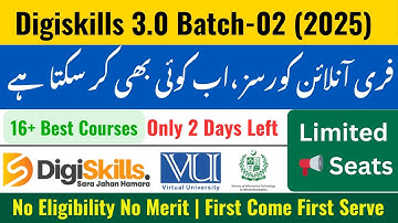 DigiSkills New Batch Enrollment 2025 | How to Enroll Digiskills 3.0 Batch-2 | Free Online Courses