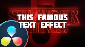 How to Create This "Stranger Things" INTRO TEXT EFFECT | DaVinci Resolve 20 Tutorial