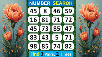 Number Search: How Good Is Your Concentration? #braingame #memory #puzzle #quiz #mindset #match #342