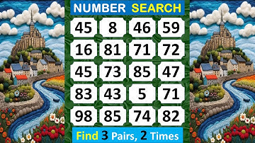 Number Search: How Good Is Your Concentration? #braingame #memory #puzzle #quiz #mindset #match #342
