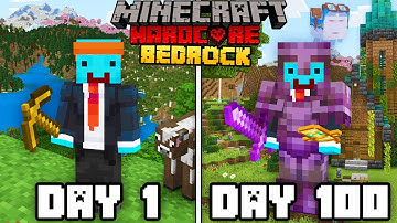 I Survived 100 Days in BEDROCK Minecraft Hardcore... UPDATE!