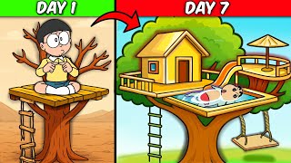 Shinchan Built a Luxury TreeHouse! 😳