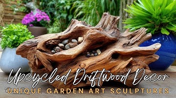🪴🪵 Upcycled Driftwood Decor: Crafting Unique Garden Art Sculptures from Nature