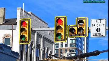New LED Traffic Lights & Bus Priority Signal in Flash Mode | S State St & E William St