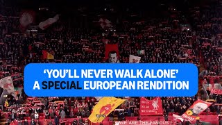 A SPINE-TINGLING rendition of 'You'll Never Walk Alone' at Anfield 🎶🔴