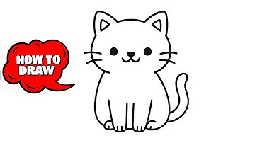 Draw a CUTE Cat! 🐈 EASY Step-by-Step Cat Drawing Tutorial for Beginners