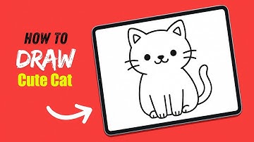 Draw a CUTE Cat! 🐈 EASY Step-by-Step Cat Drawing Tutorial for Beginners